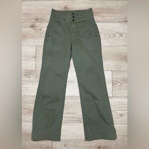 Veronica Beard Marley Convertible Leg High Rise Jeans Pants 25 Green Womens